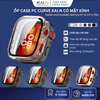 Ốp Case Bảo Vệ Có Kính Dành Cho đồng hồ Huawei Watch Fit 4/ Fit 4 Pro Kai.N Curved Glass