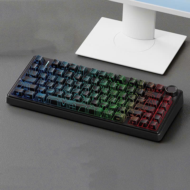 Bàn phím cơ có dây Q82 V9 red switch hotswap 3pin mạch ngược, nhiêuchế độ led đa chức năng chơi game, làm việc văn phòng