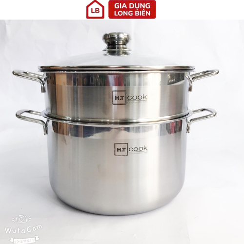 Bộ Nồi Xửng Hấp Inox 430 Cao Cấp Fivestar HT COOK - Nắp Kính, 28cm, Dùng Được Mọi Loại Bếp