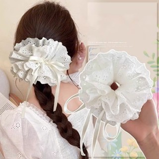 Cột Tóc Ren Scrunchies 4 Lớp Dây Rút Tự Điều Chỉnh Chồi Accessories Phong Cách Dễ Thương Y325P2