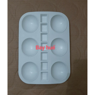 Khay pha màu hình lá + Khay 6 lỗ