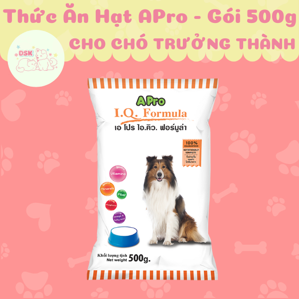 Thức Ăn Hạt Apro I.Q Formula Cho Chó Mọi Lứa Tuổi - Gói 500gr / Combo 5 gói