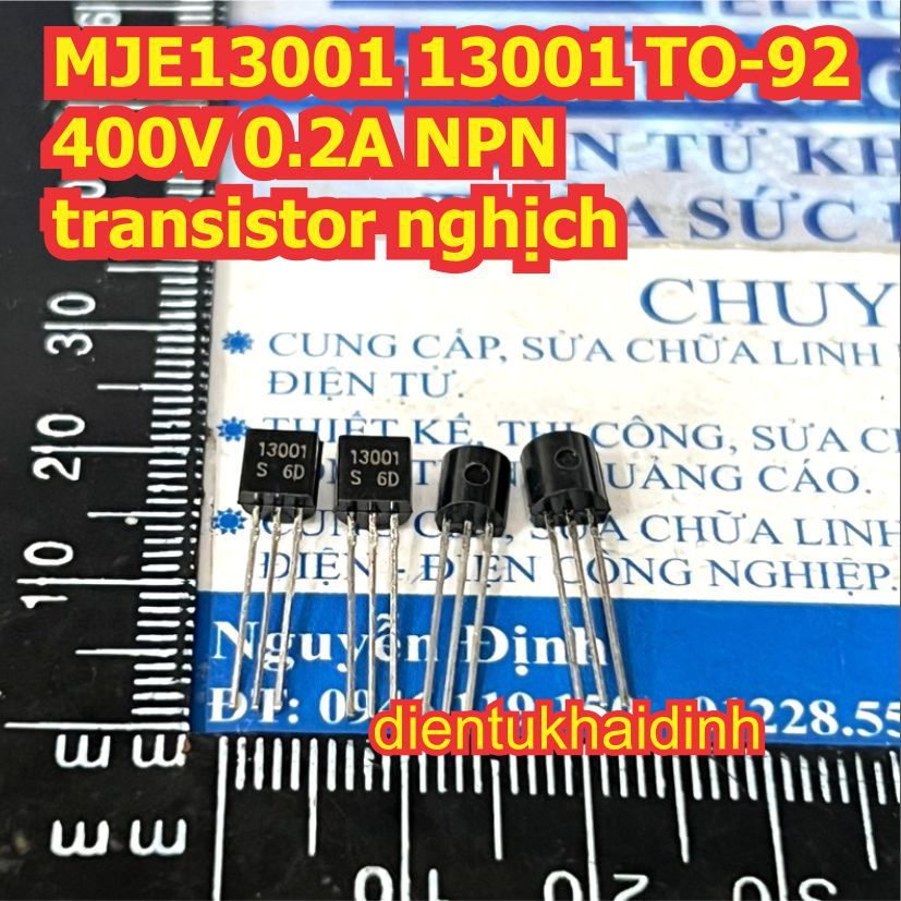 50 con MJE13003 MJE13002 MJE13001 13003 13002 13001 TO-92 Transistor NPN nghịch 400V 0.2A 1.5A kde48
