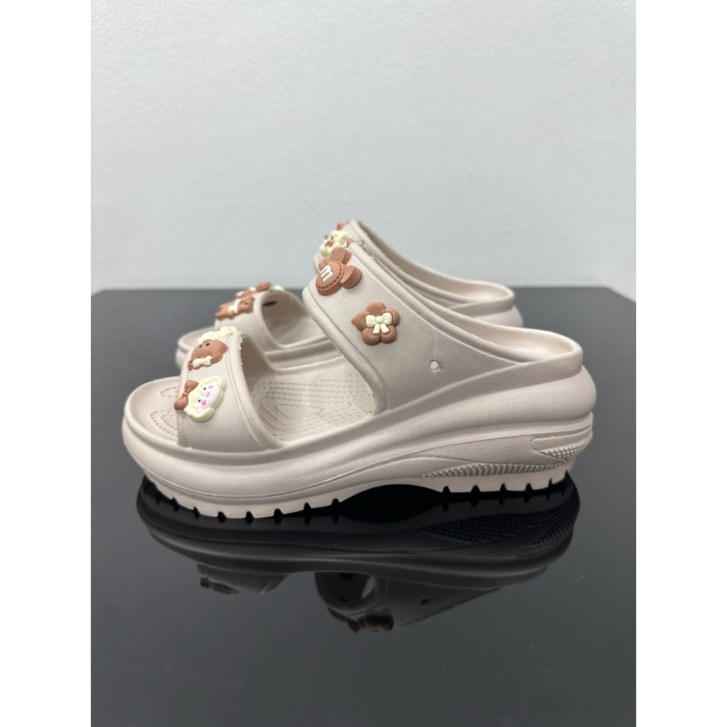 Dép lê bánh mì 2 quai eva mềm nhẹ đế cao cao sueva