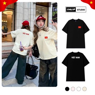 Áo Thun Oversize ChillUp Studio BST35 Việt Nam Cotton Mềm Mại Cho Nam Nữ Form Rộng Tay Lỡ Streetwear