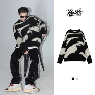 Áo len Sweater dệt kim form dáng rộng dài tay unisex Ulzzang, Áo len oversize màu đen trắng nam nữ phong cách Hàn Quốc