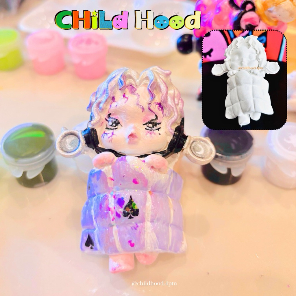 Tượng skull panda mini