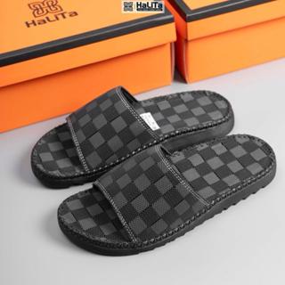 HaLiTa - Dép Quai Ngang Full Caro Bản Nâng Cấp, Đế Cao Su Vân Nhám Chống Trơn Giảm Mỏi Chân Phom Bàn Chân Việt Nam ,Đẹp