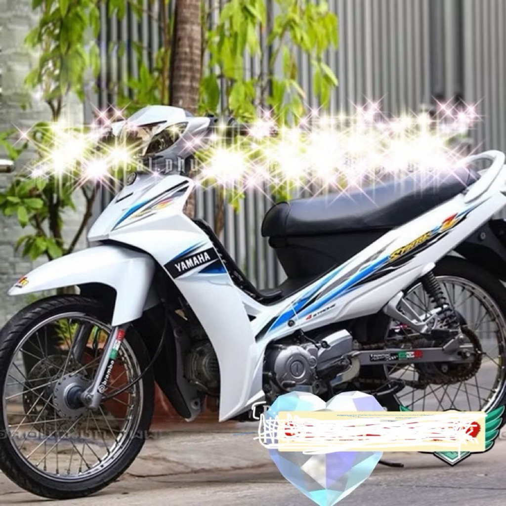 Dàn áo sirius trắng kiểu tặng kèm choá đèn đèn lái ốc và đặc biệt tem như hình