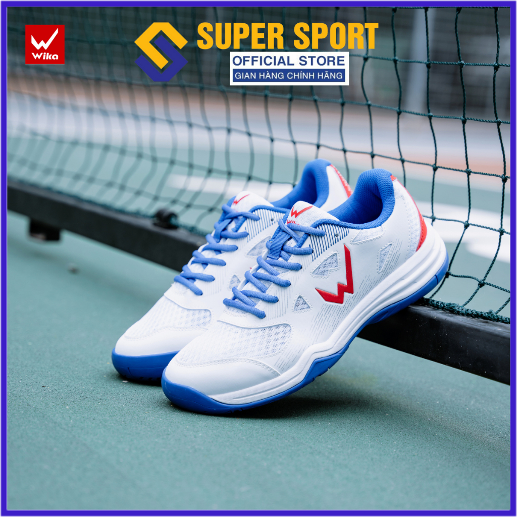 Giày Thể Thao Wika Negar Nam Nữ Chính Hãng Màu Trắng Đỏ - Giày Chơi Pickleball, Bóng Chuyền, Cầu Lôn
