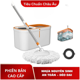  Bộ thùng cây lau nhà cán dài 360 độ thông minh cho nhà tắm cao cấp tách nước 