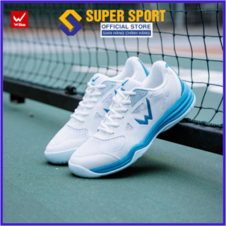 Giày Thể Thao Wika Negar Nam Nữ Chính Hãng Màu Trắng Xanh - Giày Chơi Pickleball, Bóng Chuyền, Cầu Lông, Bóng Bàn