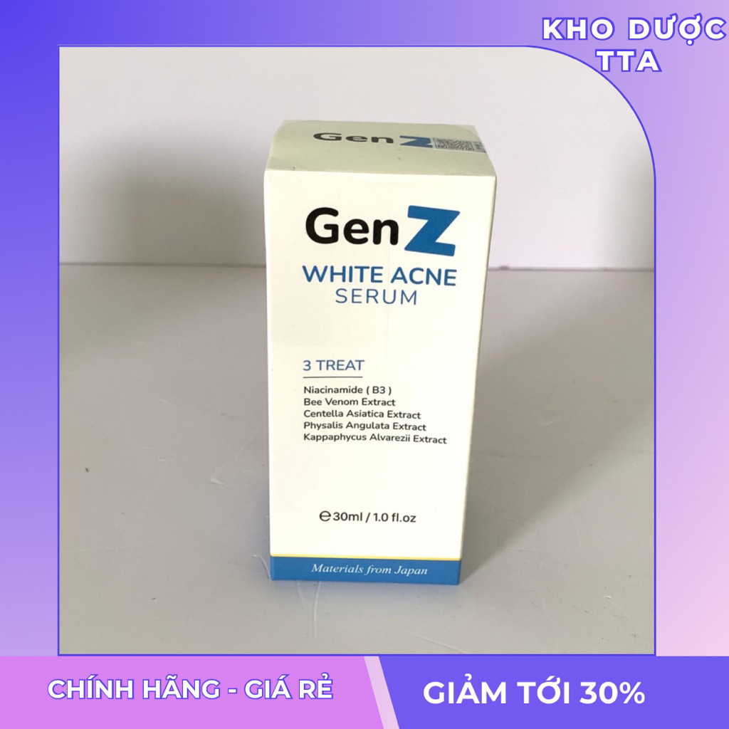 Serum GenZ ORISKIN GENZ WHITE ACNE_ Hỗ Trợ Giảm Mụn 30ml