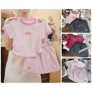  set váy bé gái AK55 size 100-140 12-30kg áo thun chân váy gió mềm quần áo trẻ Em hàng quảng châu 