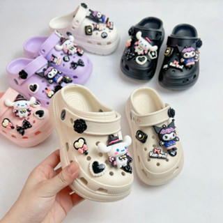 Dép Sục Sticker Kuromi Thỏ Dành Cho Bé Gái , Dép Thời Trang Siêu Cute Chất Eva Hàng Loại 1