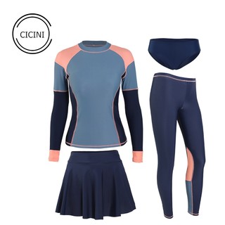Bộ Đồ Bơi Cao Cấp Cicini Mã L79 Dành Cho Bạn Gái Đi Biển Quần Áo Bơi Kín Đáo Dài Tay Quần Dài