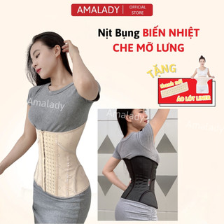  Đai Nịt Bụng Giảm Mỡ Sau Sinh BIẾN NHIỆT   TẶNG NỚI + LÓT   Che Mỡ Lưng Không Lộ Khi Mặc Váy 