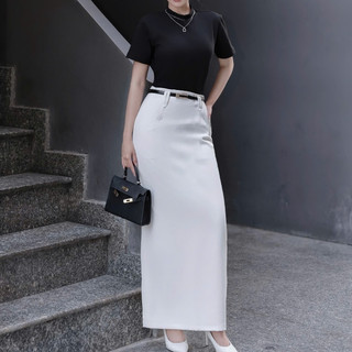  Chân Váy Cạp trên Rốn Dáng Suông xẻ lưng tôn dáng LADYROSE 