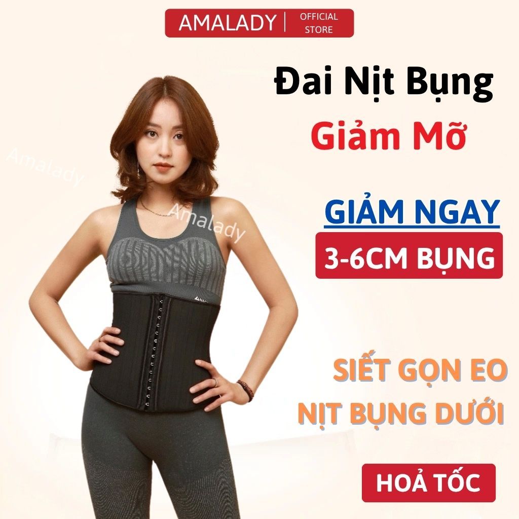 Đai Nịt Bụng Giảm Mỡ Bụng Siết Eo 25 Xương, Đai Latex Định Hình Eo Chống Gập Cuộn Cao Su Non Cao Cấp