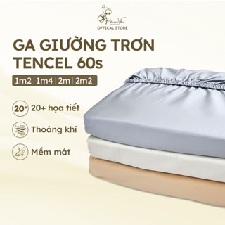  Ga giường LỤA TENCEL 60S Hân Võ 1m2 1m4 2m trơn màu sang trọng mát mịn ga nệm 