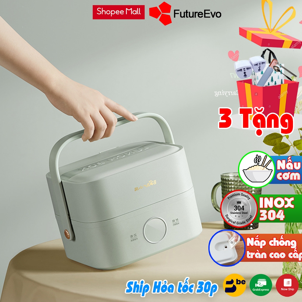 Hộp cơm cắm điện Cao cấp FutureEvo model mới loại 2 bát và 4 bát đa năng nấu cơm, đồ ăn, hâm nóng, Dung tích 1L, 2L....
