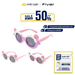 Kính Mát Trẻ em FLYER F51802, Kính Mát Nhựa Teflon, Kính Mát Tròn, Mắt Kính Chính Hãng Mắt Việt