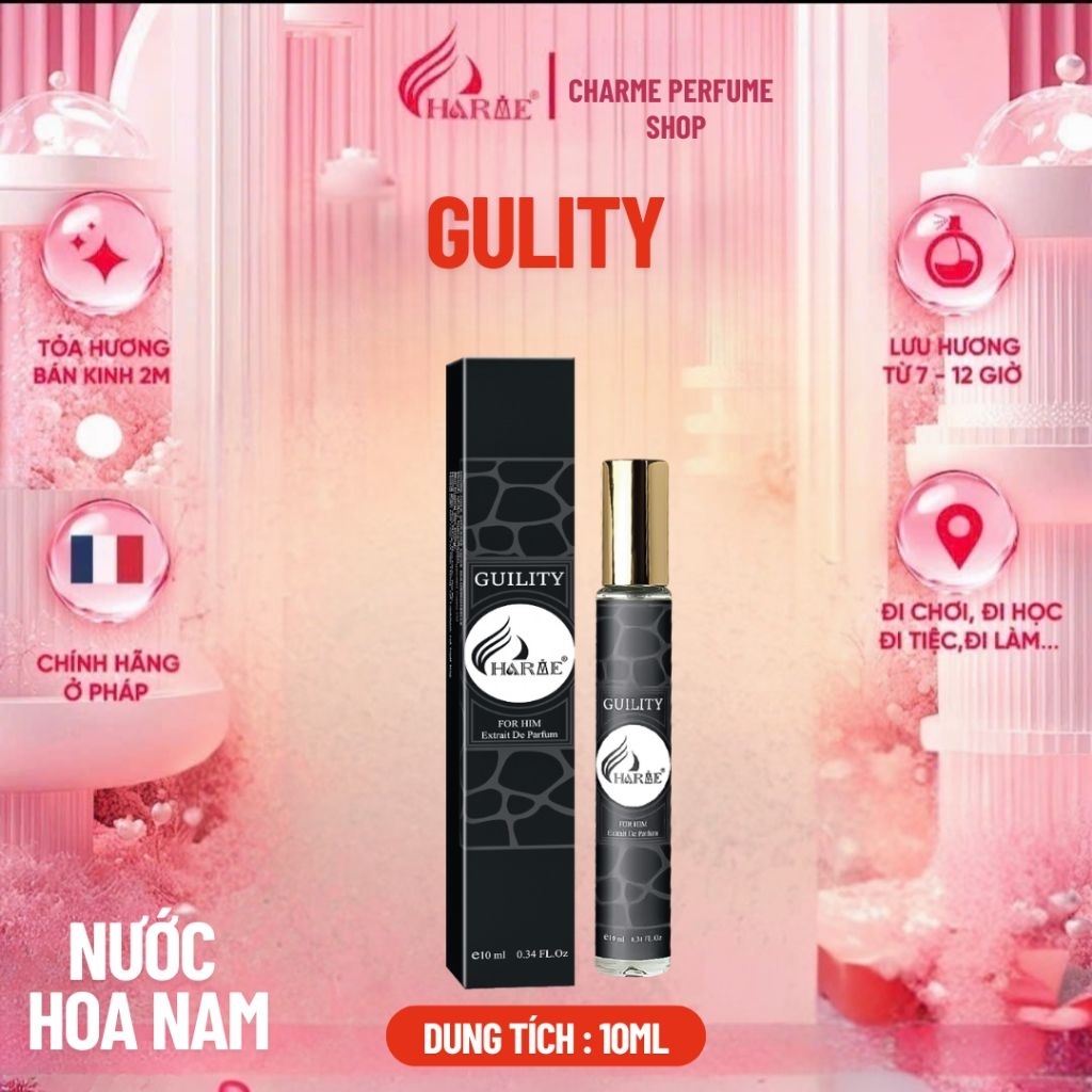 Nước hoa Charme Gulity 10ml - Nước hoa dành cho Nam Charme Perfume