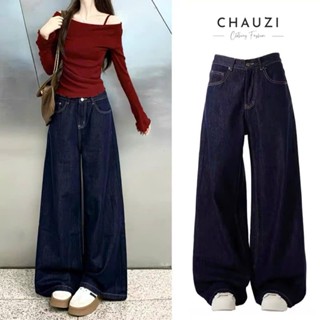 Quần Jean nữ  CHAUZI Dáng suông cạp cao tôn dáng phong cách hàn quốc mới QD690