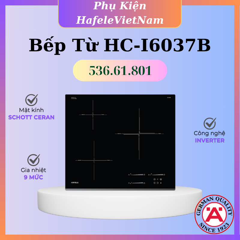Bếp Từ Âm 3 Vùng Nấu HC-I6037B Hafele 536.61.801