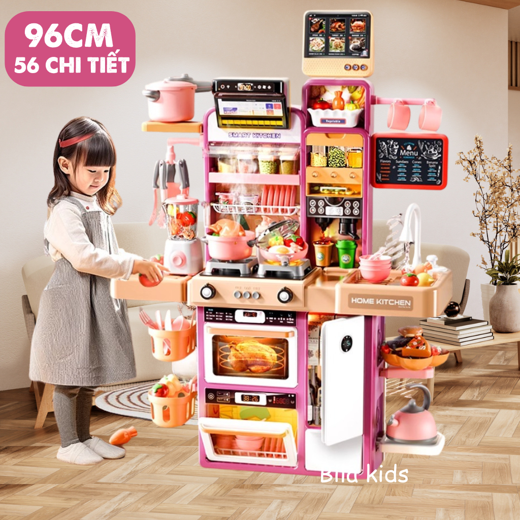 Đồ chơi nấu ăn cho bé 96CM có khói, màn hình cảm biến