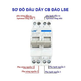 CB đảo chiều 2 pha (Aptomat đảo chiều 2 tép) LSE 20A - 63A/Đảo Duhal 2P-3P