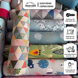 Vỏ gối ôm kéo khóa Cotton 100%, áo gối ôm dây kéo dài 95cm vừa ruột ôm 35x100, nhiều mẫu người lớn trẻ em