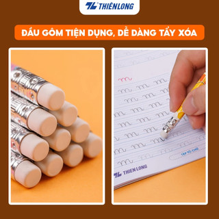 Hộp 10 Cây Bút Chì Học Sinh Thiên Long - Viết chì 2B lục giác dễ tẩy xóa, nhỏ gọn cầm vừa tay