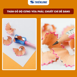 Hộp 10 Cây Bút Chì Học Sinh Thiên Long - Viết chì 2B lục giác dễ tẩy xóa, nhỏ gọn cầm vừa tay