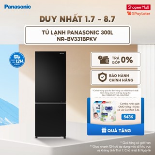 [TRẢ GÓP 0%] Tủ lạnh Panasonic Diệt Khuẩn 300L NR-BV331BPKV Cấp Đông Mềm - Ngăn Đá Dưới - Freeship toàn quốc