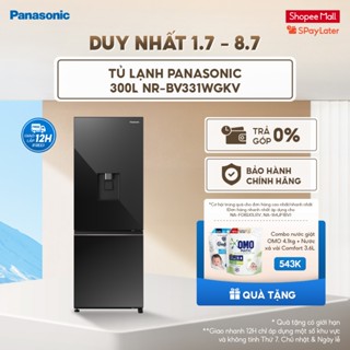 [TRẢ GÓP 0%] Tủ lạnh Panasonic Vô Hiệu Hóa Vi Khuẩn 300L NR-BV331WGKV Lấy Nước Ngoài-Ngăn Đá Dưới - Freeship toàn quốc
