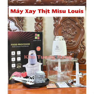 (Tặng lõi đánh ruốc)Máy Xay Thực Phẩm Đa Năng MISU LOUIS Cối Thủy Tinh 3.5L, Công Suất 500W-Bảo Hanh 6 Tháng