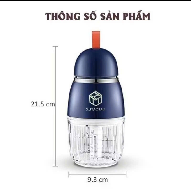 Máy Xay Ăn Dặm 6 Lưỡi Cối Thủy Tinh XuTaoTao Đa Năng Cầm Tay Dung Tích 300ml, Máy xay ăn dặm mini đa năng-màu ngẫu nhiên