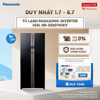 [TRẢ GÓP 0%] Tủ lạnh Panasonic Inverter 550 lít NR-DZ601VGKV - Ngăn đông mềm siêu tốc - Freeship toàn quốc