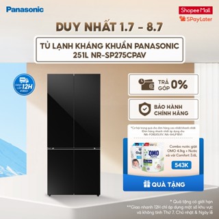 [TRẢ GÓP 0%] Tủ Lạnh Kháng Khuẩn Panasonic 251L NR-SP275CPAV - Cấp Đông Mềm - Ngăn Đá Dưới - Freeship toàn quốc