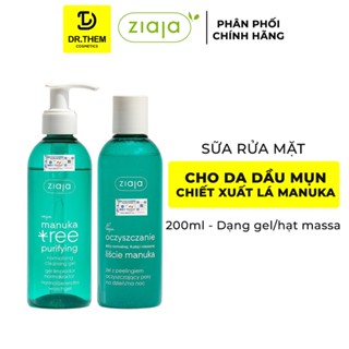 Sữa Rửa Mặt Ziaja Manuka Cho Da Dầu Mụn Trứng Cá Tree Purifying Normalising Cleansing Gel 200ml - Dr Thêm- Dr Thêm