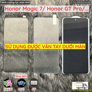 Kính cường lực Honor Magic 7 Magic7/ GT Pro 5G loại Full keo, Full màn, sử dụng được vân tay cao cấp, chuẩn đẹp