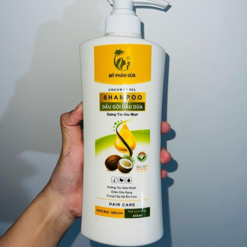 Dầu gội Dừa bóng mượt tóc 650ml Coconut Cosmetic Ben Tre