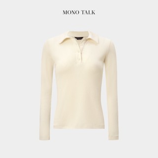  Áo body dài tay MONO TALK cổ polo có hàng cúc cài MFOT24W-T20007FT 