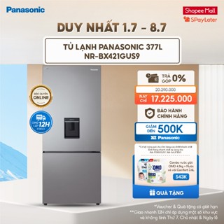 [NHẬP ELPN2T5K GIẢM TỐI ĐA 2TR5] Tủ lạnh Panasonic Inverter Ngăn đông mềm diệt khuẩn 377L NR-BX421GUS9 - Bảo Hành 2 Năm