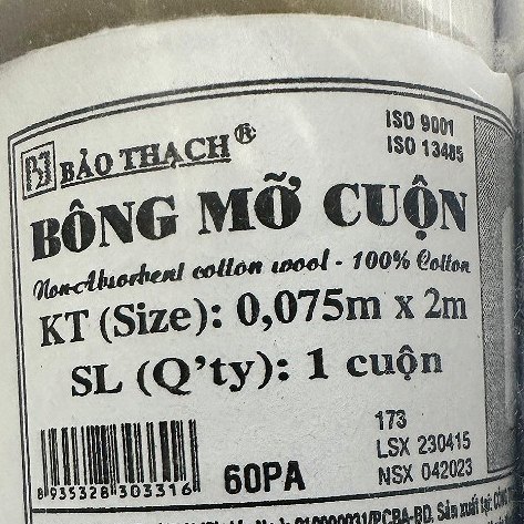 ✅ Bông gòn mỡ y tế lót bó bột không thấm nước Bảo Thạch lẻ