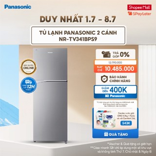 [NHẬP MÃ ELPN2TK GIẢM 18% TỐI ĐA 2TR] Tủ lạnh Panasonic Inverter Ngăn Đá Trên 306L NR-TV341BPS9 - Bảo hành 2 năm