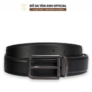Thắt lưng nam mặt khoá xỏ kim trẻ trung TÂM ANH da bò thật cao cấp bền đẹp tiện dụng D480-202309D