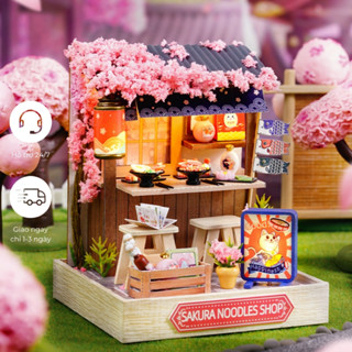Mô Hình Lắp Ghép Nhà Búp Bê CUTEROOM Sakura Noodle Shop DIY Bằng Gỗ Và Giấy