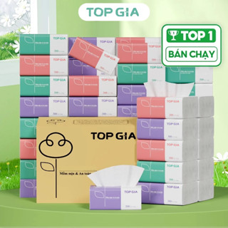 Giấy ăn rút Top Gia, thùng 30 gói/16 gói 4 lớp cao cấp tiện lợi